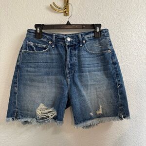 GOOD AMERICAN High Waist Cutoff Denim Shorts Size 2/26